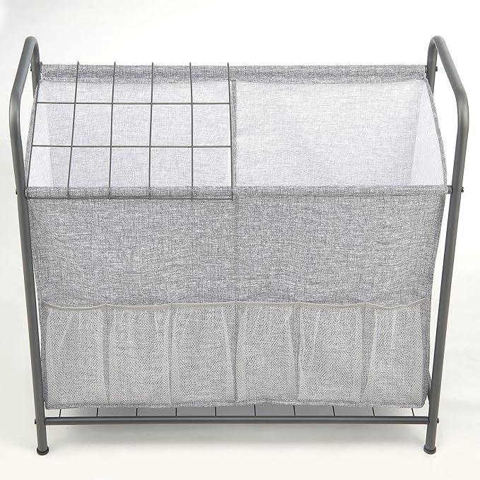 mDesign Sports Equipment Organizer Bin with Front Pockets