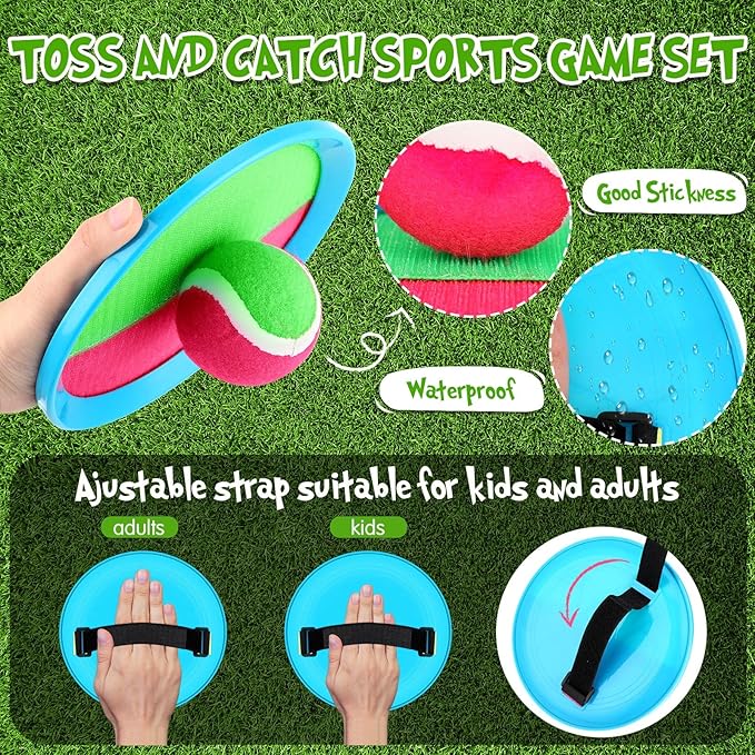 Libima Kids Toys Toss and Catch Game Set 40 Paddles 20 Balls