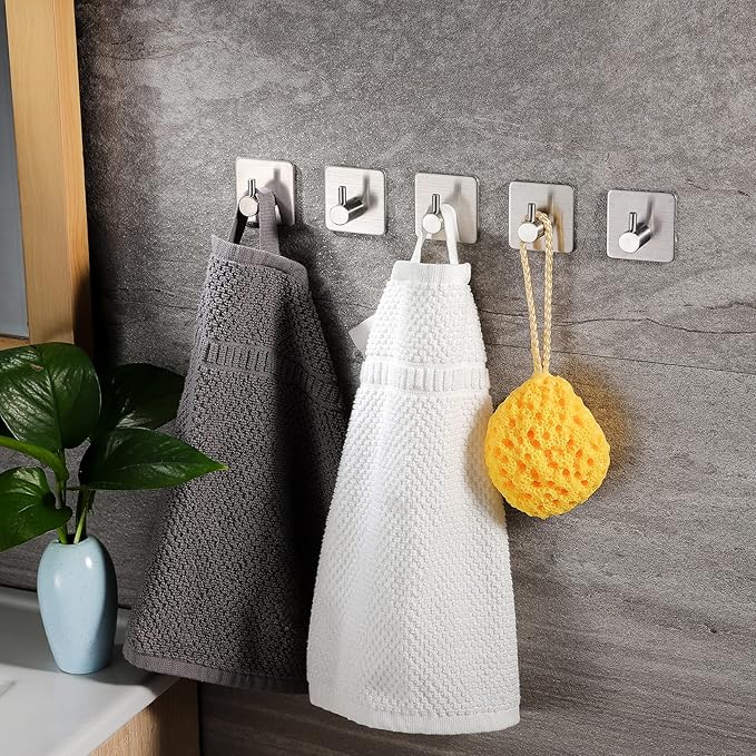 Adhesive Towel Hooks - Self Adhesive Robe Hooks 304 Stainless