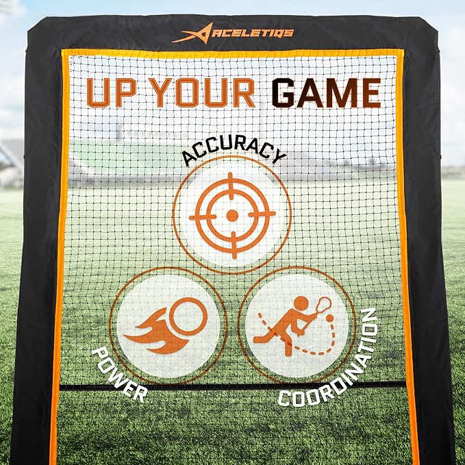 ACELETIQS Lacrosse Rebounder for Backyard 5x7 Feet Baseball