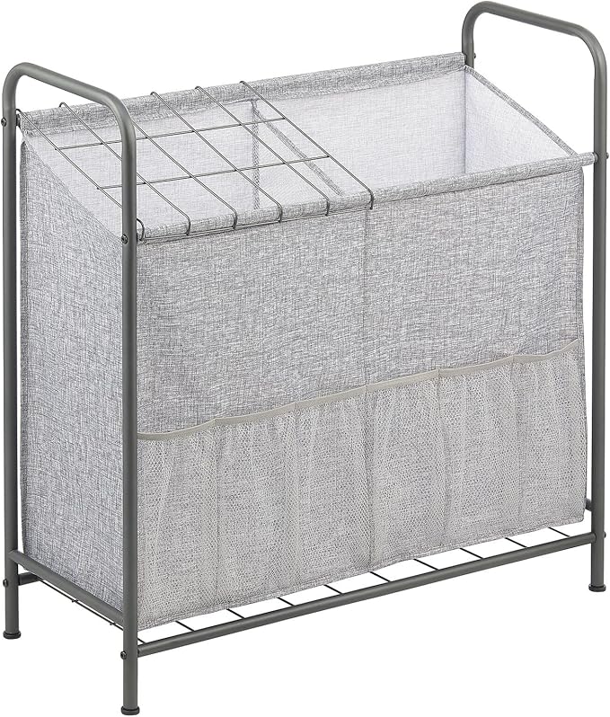 mDesign Sports Equipment Organizer Bin with Front Pockets