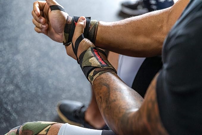 Harbinger Red Line 18-Inch Weightlifting Wrist Wraps for Men and Women (Pair)