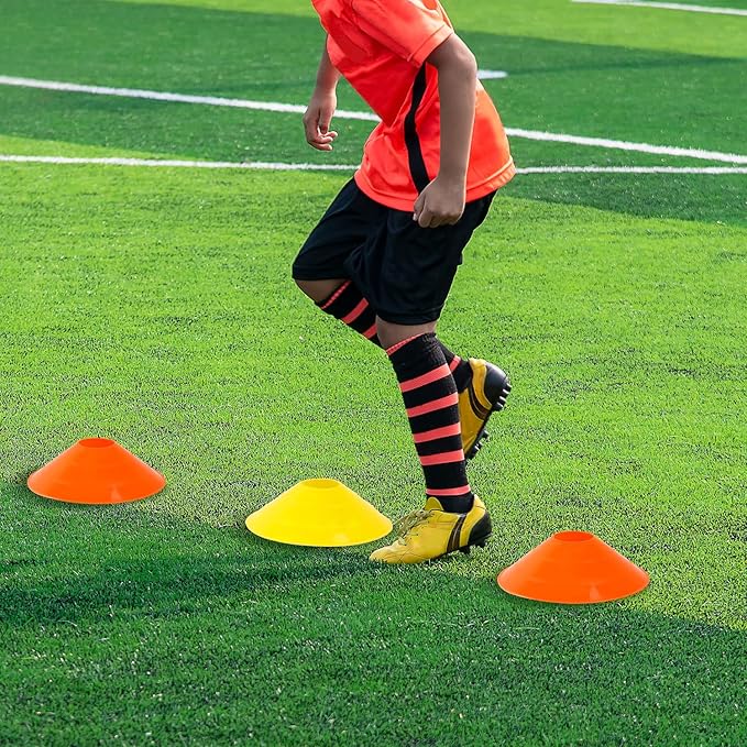 Agility Ladder Speed Training Set: Ohuhu 12 Rung 20ft Soccer 12 Cones, 4 Steel