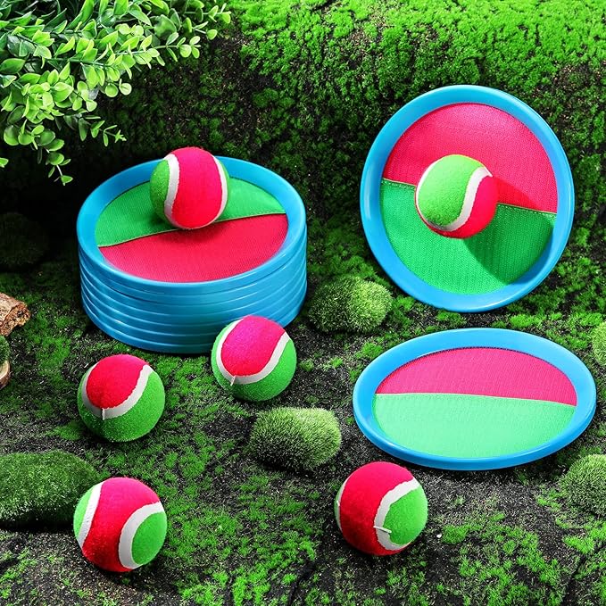 Libima Kids Toys Toss and Catch Game Set 40 Paddles 20 Balls