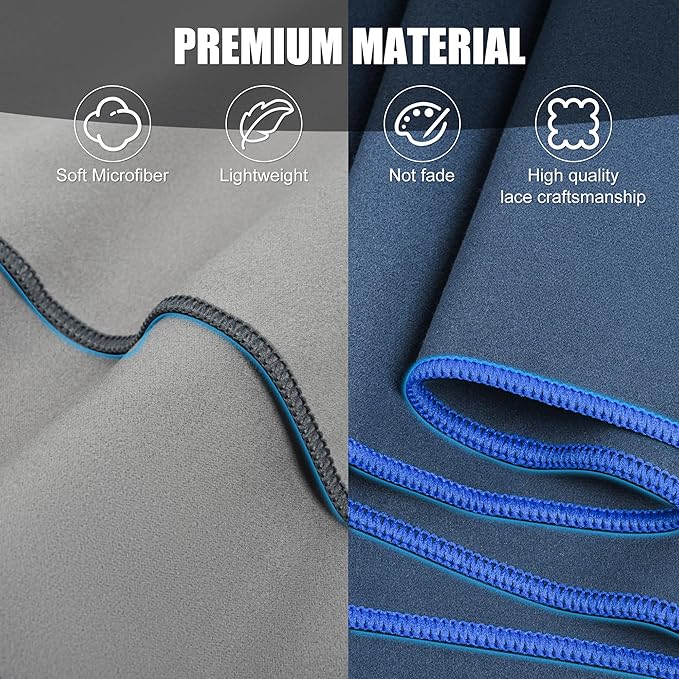 Hiipeak Microfiber Towel 2 Pack 63*32" + 32*16"