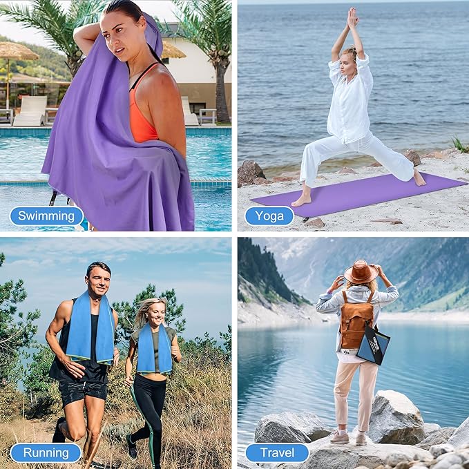 HiiPeak Microfiber Towel 2 Pack 63*32" + 32*16"