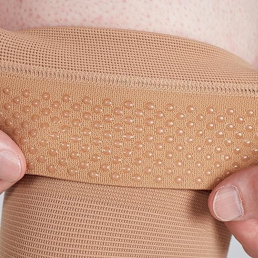 medi Seamless Knit Knee Support Compression Sleeve w/Band Black LG