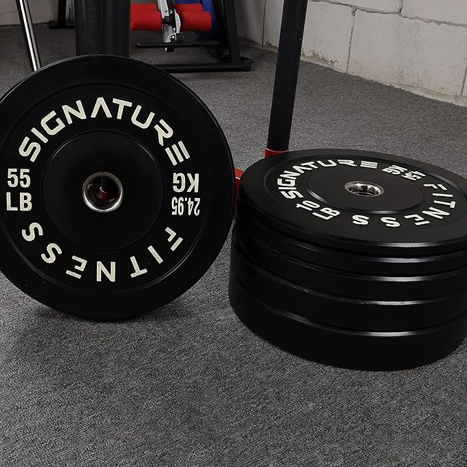 Signature Fitness 2" Olympic Bumper Plate Weight Plates 100% Virgin