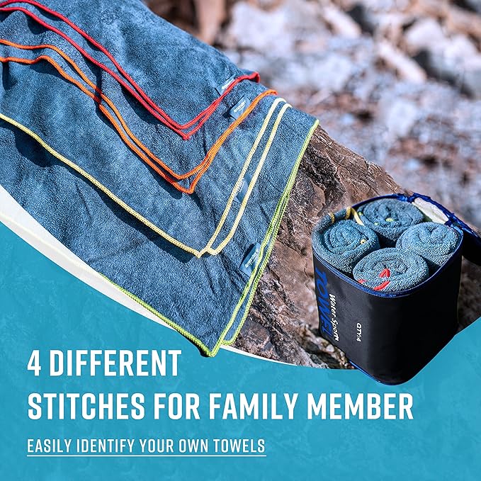 4Monster 4 Pack Microfiber Camping Towel Quick Dry