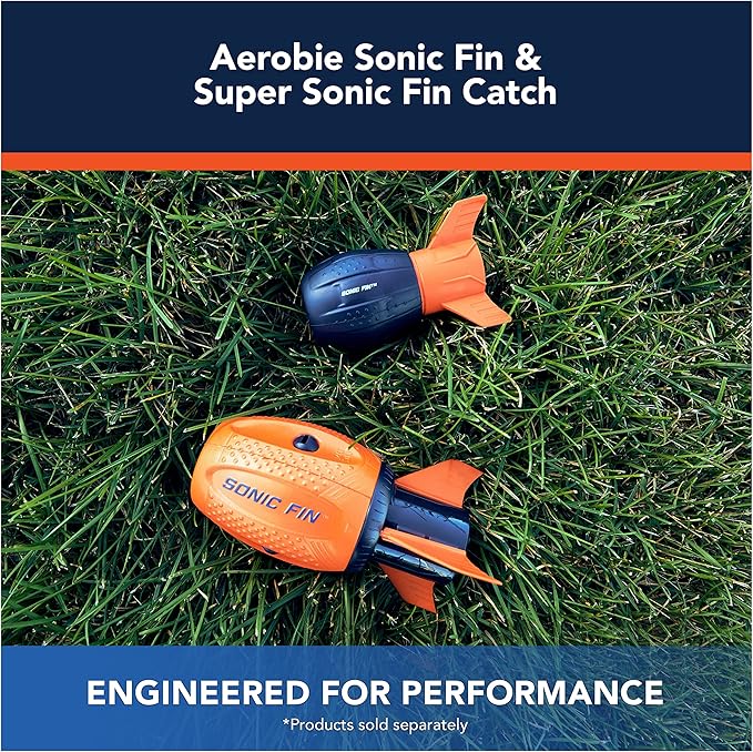 Aerobie Super Sonic Fin Catch Football Toy 8 &