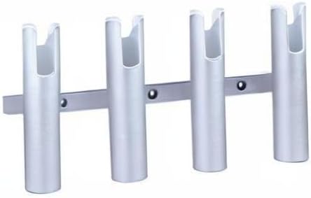 Marinebaby Fishing Rod Holder Aluminum, 3/4 Link Tube， Aluminum 4 Rod Rack, Suit Boats & Yacht