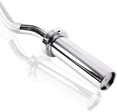 47 Inch Olympic EZ Curl Barbell 2 Inch 300Ib Curling 2 Spring