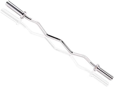 47 Inch Olympic EZ Curl Barbell 2 Inch 300Ib Curling 2 Spring