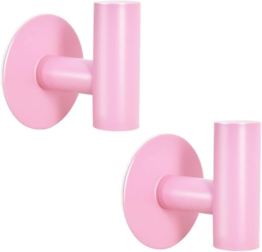 Adhesive Hooks Pink SUS304 Stainless Steel Towel Hooks 2 Pack