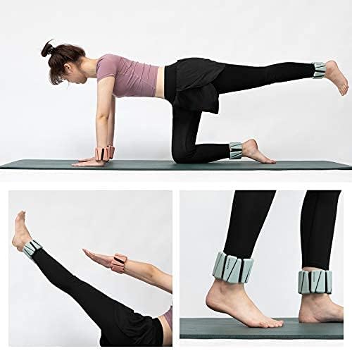 Adjustable Women Wrist Weights - Silicone Bracelet Button 1 LB 2 Per