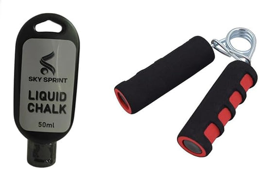 Liquid Gym Chalk, Sports Chalk, Weightlifting Chalk,Work Out Chalk Liquid Fit Grip with Gripper, Best Combo of Gym Chalk with Gripper, Hand Grip Strengthener Set, Soft Foam Hand Exerciser