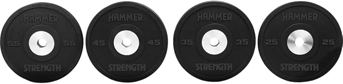 Hammer Strength 45Lb Black Premium Rubber Bumper Plate