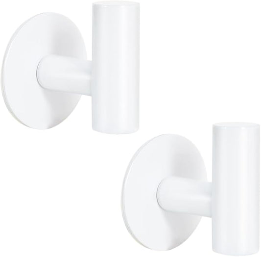 Adhesive Hooks White SUS304 Stainless Steel Towel Hooks 2 Pack