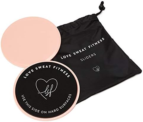 Love Sweat Fitness Exercise Slider Discs for Core Strength 2 Pieces