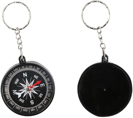 6 Pcs Compass Keychain