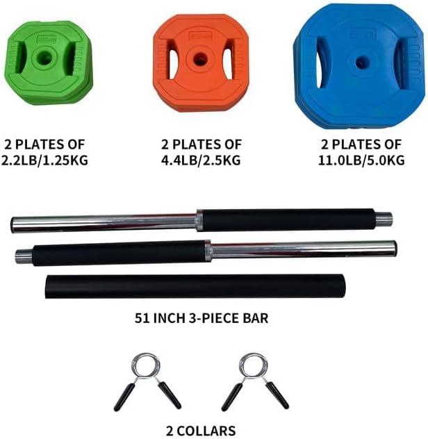 Adjustable Barbell Weight Set, Adjustable Free Weights for Home and Gym Workout
