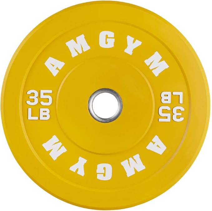 2 Inch Bumper Plates，10-500lbs，Barbell Rubber Olympic Weight Plates Set for Home Gym, Strength Training & Weight Lifting, Multiple Options Colors