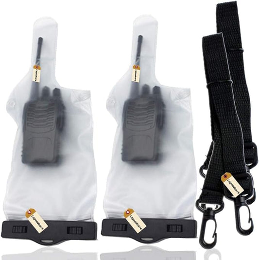 Lsgoodcare 2Pcs Portable Two Way Radio Waterproof Rainproof UV-3R UV-5R UV-5R PX-888 PX-888 Walkie Radio,5 Inch 13.8 Inch,
