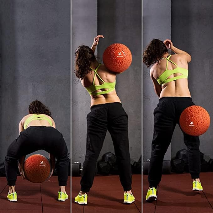 Yes4All Upgraded Version Durable Solid Slam Medicine Balls 10-40lbs, Multicolor