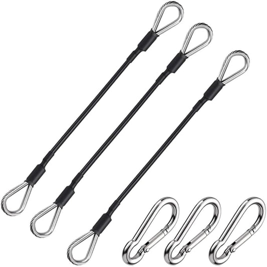 3PCS Gym Cable Extension,Gym Extension Cable-Thick 0.2",Fitness Extension Rope Attachments Compatible Replacement Gym Cables Machine Extension for Tricep Pull Down,Leg Extensions Machine