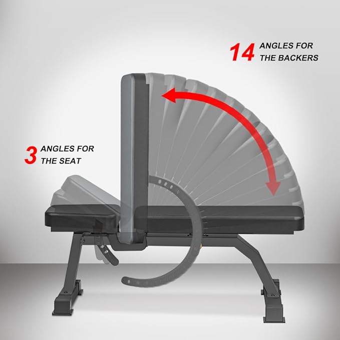 Adjustable Bench, Professional Weight Bench, Incline Flat Decline