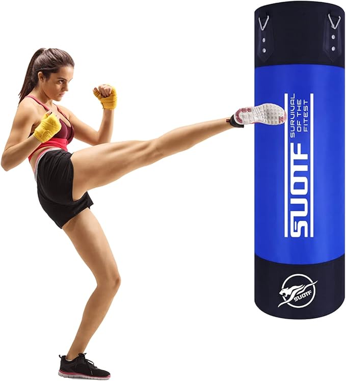 Heavy Punching Bag Boxing Bags for Adults Kids Unfilled Punching Bag with Chains