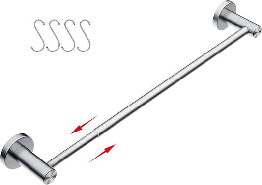 Adjustable Single Bath Towel Bar 16 to 27.6 Inch Kitchen,1" Tube