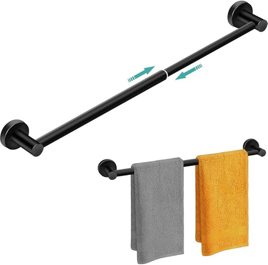MGahyi Towel Racks for Bathroom-Adjustable Towel Holder(13.18inch-24inch) Sturdy Accessories(1Pack,Black)
