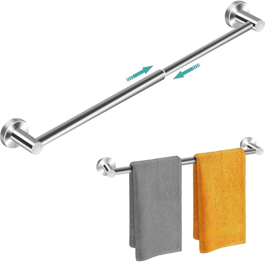 MGahyi Towel Racks for Bathroom-Adjustable Towel Holder(13.18inch-24inch) Sturdy Accessories(1Pack,Silver)