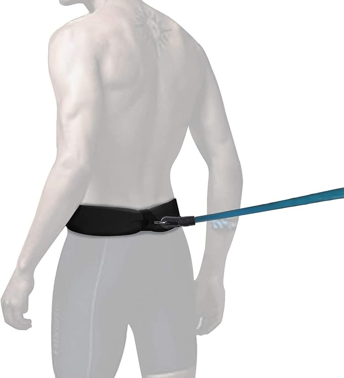 UCEDER Swim Tether Stationary Trainer, Resistance Belt with Bungee Cord, Pool Swim Training Harness for Exercise