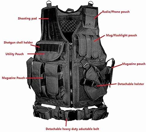 600D Tactical Airsoft Protective Vest for CS, Paintball Shooting