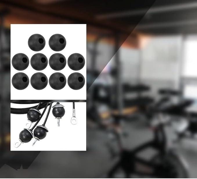 6 Pack Fitness Pulley Cable Ball Stopper Attachment Replacement Stop Balls Joint Parts for Gym Pulley Machine Equipment Wire Rope Exercise Components Repair