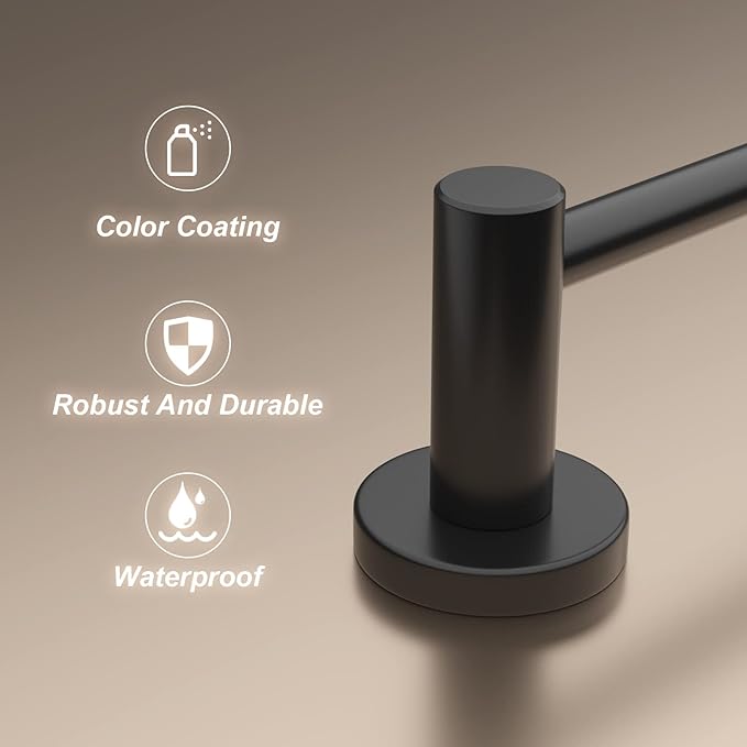 Adjustable Single Bath Towel Bar 16 to 27.6 Inch Washroom,1" Tube