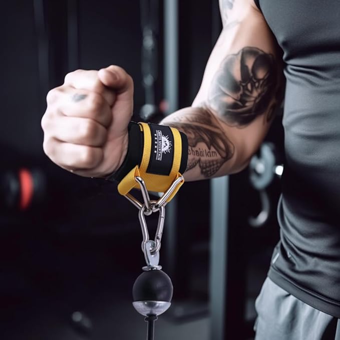 Adjustable Wrist Cuffs Neoprene Padded Straps for Cable Machines Strength Training Equipment