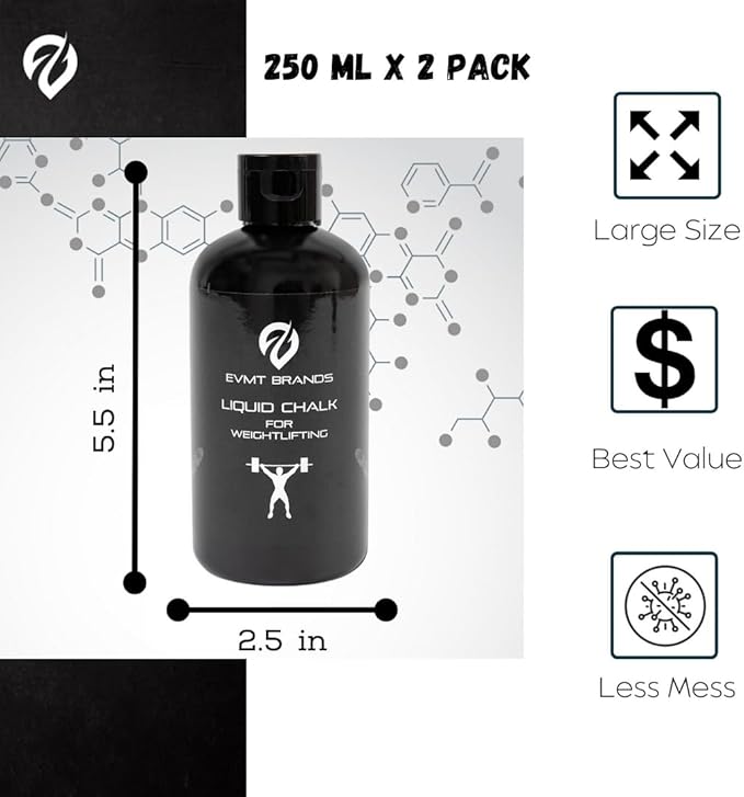 Liquid Chalk, Mess-Free Gym Chalk for Weightlifting, Gymnastics,