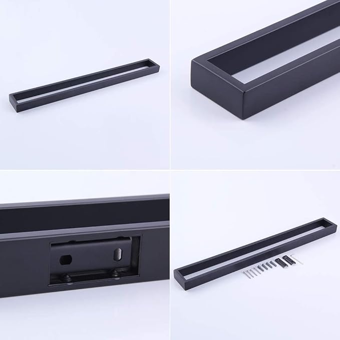 30-Inch Matte Black Single Towel Bar Rack 304 Stainless