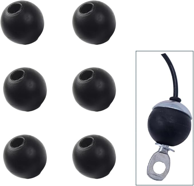 6 Pack Fitness Pulley Cable Ball Stopper Attachment Replacement Stop Balls Joint Parts for Gym Pulley Machine Equipment Wire Rope Exercise Components Repair