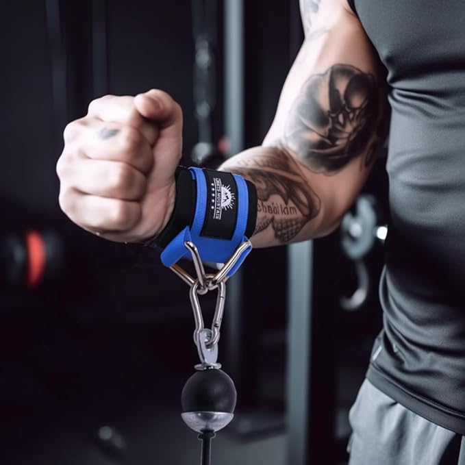 Adjustable Wrist Cuffs Neoprene Padded Straps for Cable Machines Strength Training Equipment