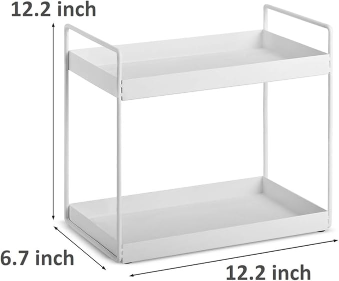 2-Tier Bathroom Countertop Organizer Vanity Tray Cosmetic &