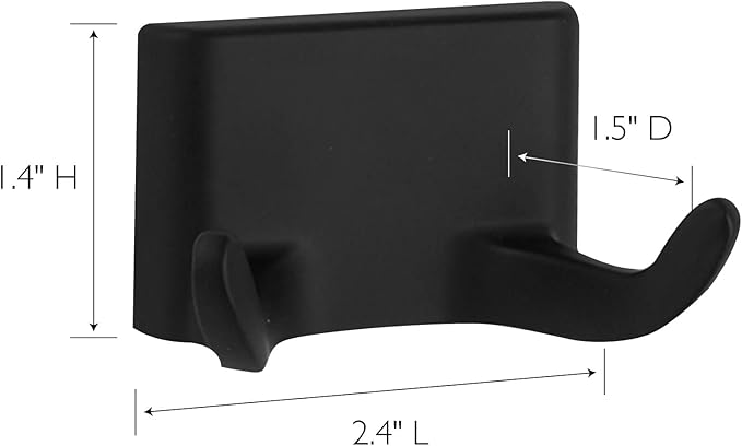 Millbridge Double Robe Hook in Matte Black