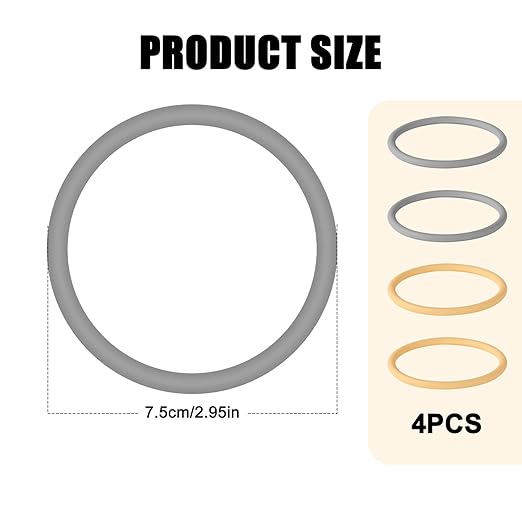 4pcs Patellar Tendon Support Strap, Silicone Patellar Knee Band Flexible Patella Knee Strap Reusable Patellar Tendon Knee Ring Brace for Basketball Running Soccer Hiking Jumpers