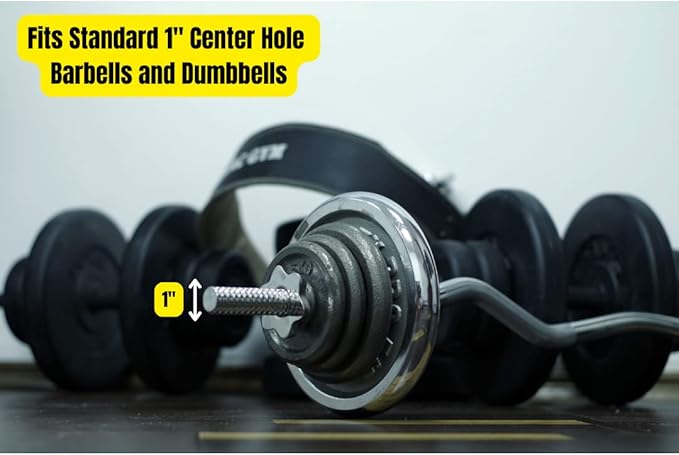 Micro Gainz Standard 1-Inch Center Hole Yellow .50LB Fractional Weight Plates 8 Piece Set- Designed for Standard 1-Inch Barbells and Dumbbells, Made in USA