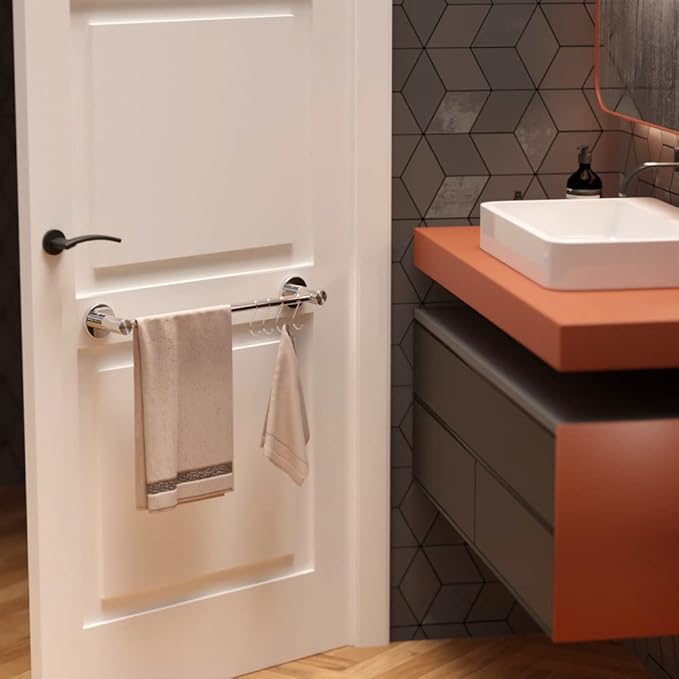 Adjustable Single Bath Towel Bar 16 to 27.6 Inch Kitchen,1" Tube