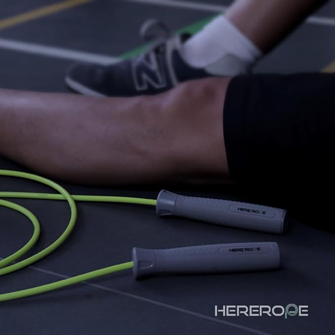 Hererope Adjustable Jump ropes for Fitness，1/4lb Weighted Jump Rope for Men & Women, Skipping Rope with Comfortable & Ergonomic Grip, Built for Cardio, Gym & Home Workouts, Boxing, Crossfit Exercise