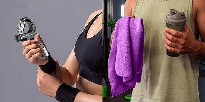 Liquid Gym Chalk, Sports Chalk, Weightlifting Chalk,Work Out Chalk Liquid Fit Grip with Gripper, Best Combo of Gym Chalk with Gripper, Hand Grip Strengthener Set, Soft Foam Hand Exerciser
